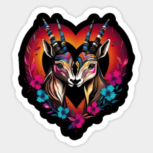 Gemsbok Couple Valentine Sticker